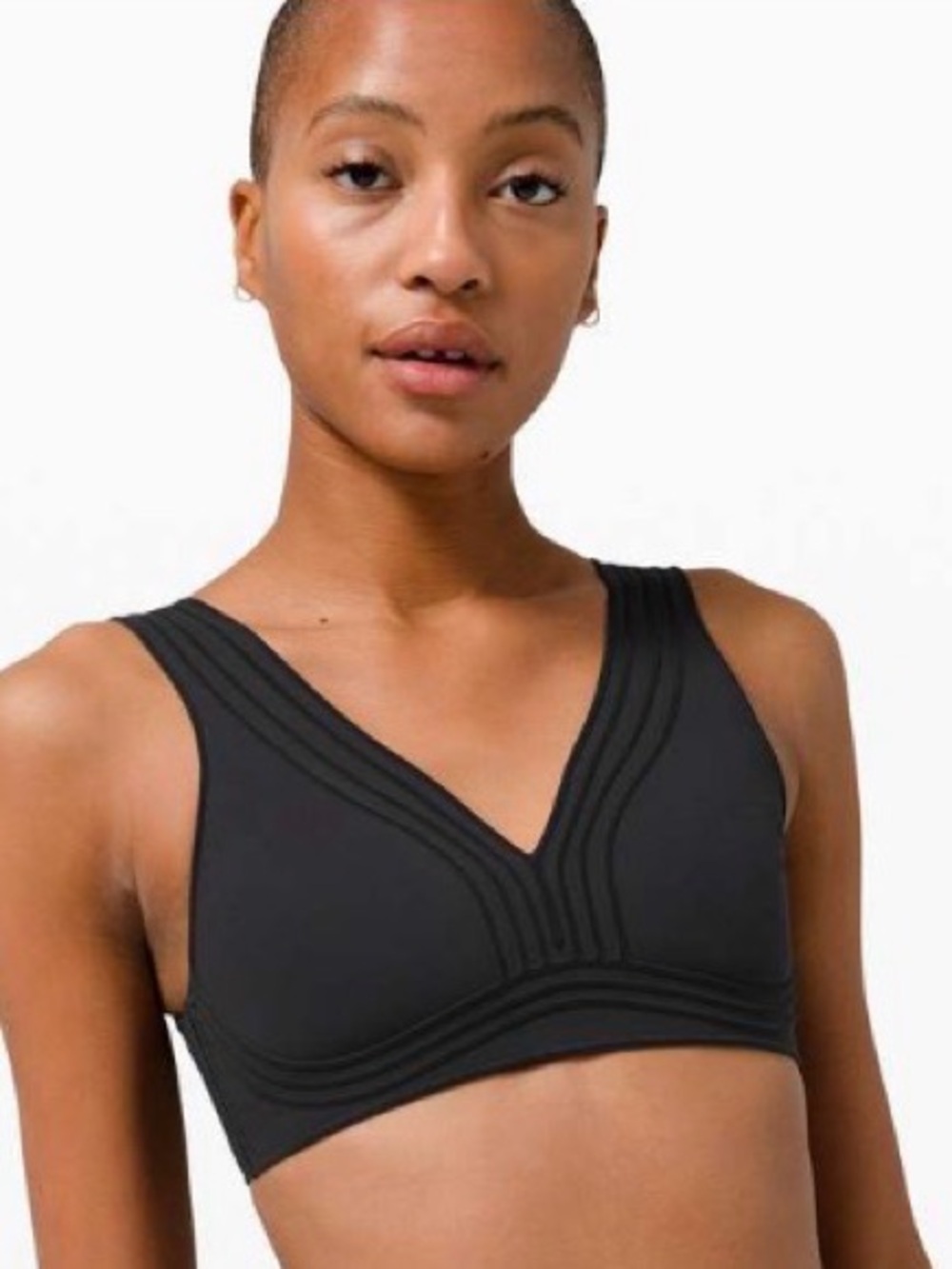Lululemon Get in Line Bra *Light Support, A/B Cups
Black / Black